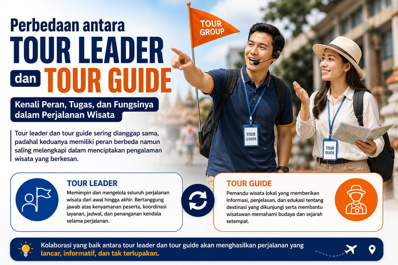 Memahami Peran Tour Leader dan Tour Guide dalam Perjalanan Wisata